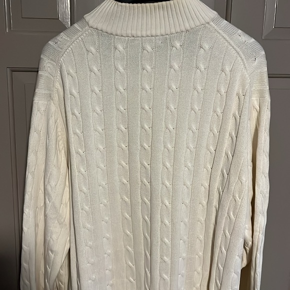 Daniel Cremieux Cream Cableknit sweater. 3XL - Picture 6 of 8